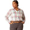 ARIAT Womens Rebar Made Tough Durastretch Work Shirt(Vanilla Ice Plaid)