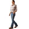 ARIAT Womens Rebar Made Tough Durastretch Work Shirt(Vanilla Ice Plaid)