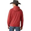 ARIAT mens Ariat Liquid Stamp Flag Hoodie(Brick Red)