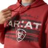 ARIAT mens Ariat Liquid Stamp Flag Hoodie(Brick Red)