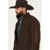 ARIAT mens Logo Softshell Jacket(Brown)