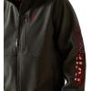ARIAT mens Logo Softshell Jacket(Charcoal/Americana)