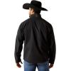ARIAT mens Logo Softshell Jacket(Phantom/Grey Southwest)