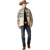 ARIAT mens Logo Softshell Jacket(White Pepper Southwest)