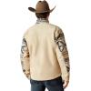 ARIAT mens Logo Softshell Jacket(White Pepper Southwest)