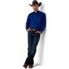 ARIAT mens Solid Twill Classic Fit Shirt – Men’s Long Sleeve Western Button-down(Ultramarine)