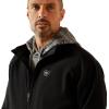 ARIAT mens Vernon Softshell Jacket(Black)