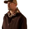 ARIAT mens Vernon Softshell Jacket(Coffee Bean)