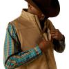 ARIAT mens Vernon Softshell Vest(Khaki Southwest)