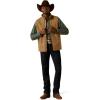 ARIAT mens Vernon Softshell Vest(Khaki Southwest)