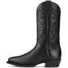 Ariat Heritage Round Toe Western Boots – Men’s Round Toe Cowboy Boot(Black Deertan)