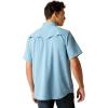 Ariat Mens Fitted Venttek Grey Shirt(Blue Dawn)