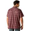 Ariat Mens Fitted Venttek Grey Shirt(Dark Redwood)