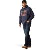 Ariat Men’s Hooded Sweatshirt(American Steer Navy Heather)