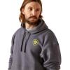 Ariat Men’s Hooded Sweatshirt(Gradient Badge Odyssey Gray Heather)