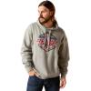 Ariat Men’s Hooded Sweatshirt(Hex Horns Light Grey Heather)
