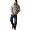 Ariat Men’s Hooded Sweatshirt(Hex Horns Light Grey Heather)