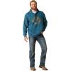 Ariat Men’s Hooded Sweatshirt(Logo Southwest Hydra Heather)