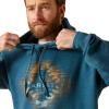 Ariat Men’s Hooded Sweatshirt(Logo Southwest Hydra Heather)