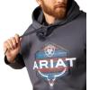 Ariat Men’s Hooded Sweatshirt(Logo Tek Fleece Odyssey Gray Heather)