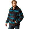 Ariat Men’s Hooded Sweatshirt(Polar Bear Fleece Enamel Blue Serape)