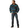 Ariat Men’s Hooded Sweatshirt(Polar Bear Fleece Enamel Blue Serape)