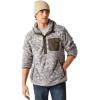 Ariat Men’s Hooded Sweatshirt(Polar Bear Fleece Jetty Gray Geo Map)
