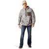 Ariat Men’s Hooded Sweatshirt(Polar Bear Fleece Jetty Gray Geo Map)