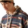 Ariat Men’s Hooded Sweatshirt(Printed Chimayo Navy)