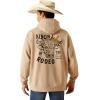 Ariat Men’s Hooded Sweatshirt(Sendero King Cow Off-white)