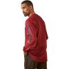 Ariat Mens Rebar Cotton Strong Graphic T-Shirt(Brick Red)