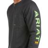Ariat Mens Rebar Cotton Strong Graphic T-Shirt(Charcoal Heather/Lime)