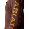 Ariat Mens Rebar Cotton Strong Graphic T-Shirt(Coffee Bean/Golden Brown)