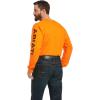 Ariat Mens Rebar Cotton Strong Graphic T-Shirt(Safety Orange/Black)