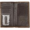 Ariat Men’s Rodeo Wallet with Silver Shield Concho, Distressed Brown Top Grain Leather, Boot Stitching(Rodeo_brown)