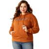 Ariat Women’s Hooded Sweatshirt(Real Cow Hyde Glazed Ginger)