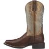 Ariat Women’s Round Up Square Boot(Brown Patina/Brick Red)