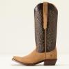 Ariat Women’s Yellowstone Arena Dirt Western Boot(Tan Roughout/Toffee Crunch)