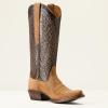 Ariat Women’s Yellowstone Arena Dirt Western Boot(Tan Roughout/Toffee Crunch)