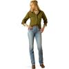 Ariat Women’s Yellowstone High Rise Straight Up Straight Leg Jean(Light Indigo)