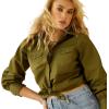 Ariat Women’s Yellowstone Juniper Blousen Shirt(Winter Moss)