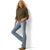 Ariat Women’s Yellowstone Moss Crinkle Sweater(Earth Heather)