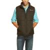 ARIAT Men’s Crius Insulated Vest, Majolica Blue(Black)