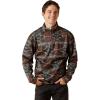 ARIAT Men’s Khaki Caldwell Reinforced Snap Sweater(Deep Mahogany Southwest)