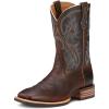 ARIAT Men’s Quickdraw Western Boot, Matte Brown Smooth Quill Ostrich(Brown Oiled Rowdy)