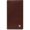 ARIAT Men’s Rodeo Wallet in Dark Copper Oil Tan Leather with Brand Concho, ID and Card Slots(Dark Copper)