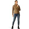 ARIAT New Team Softshell Jacket – Women’s Wind and Water Resistant Jacket(Canteen)