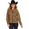 ARIAT New Team Softshell Jacket – Women’s Wind and Water Resistant Jacket(Lila Leopard)