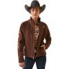 ARIAT New Team Softshell Jacket – Women’s Wind and Water Resistant Jacket(Shaved Chocolate)