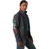 ARIAT Women’s Classic Team Mexico Softshell Water Resistant Jacket(Charcoal)